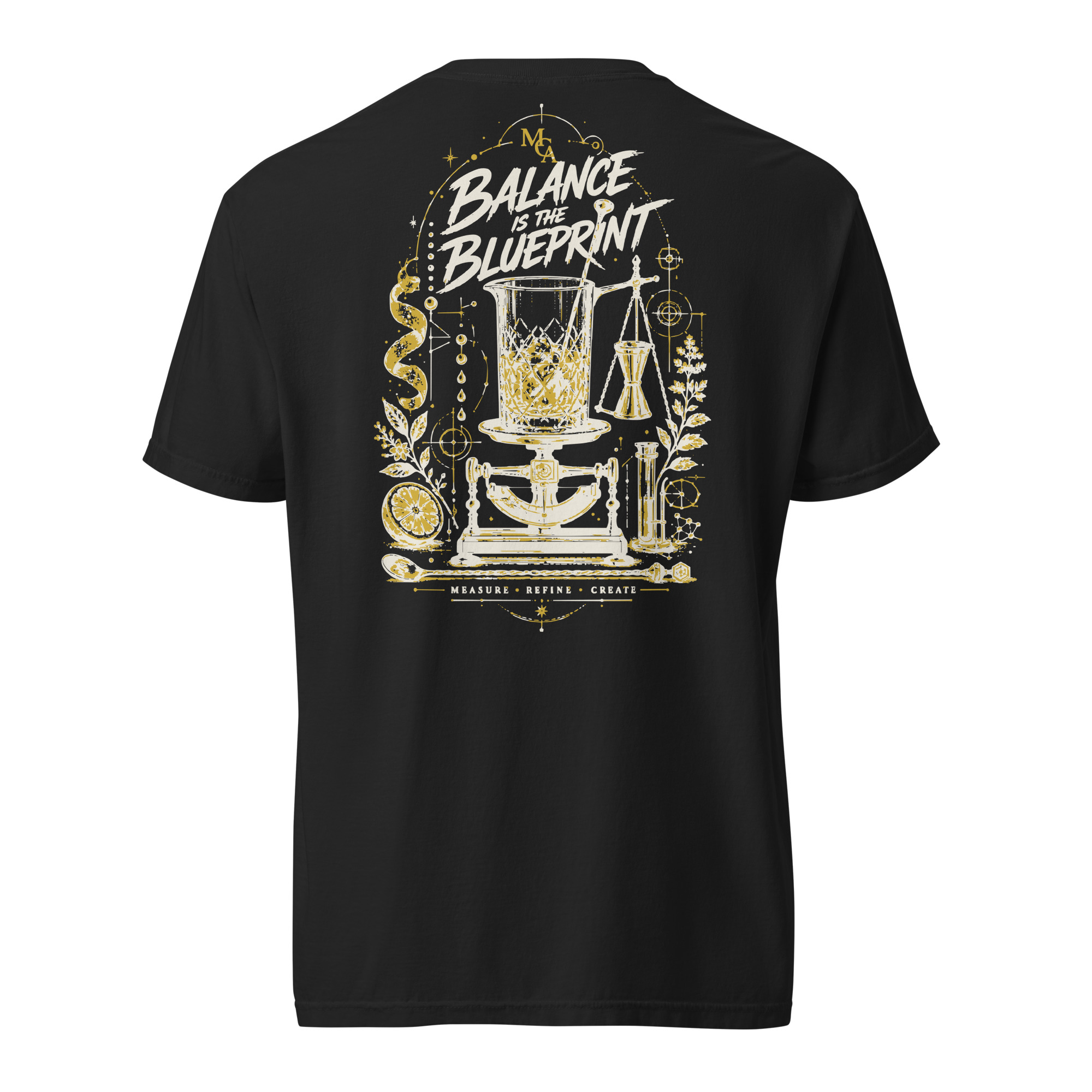 MCA — Balance Is the Blueprint — T-shirt lourd unisexe