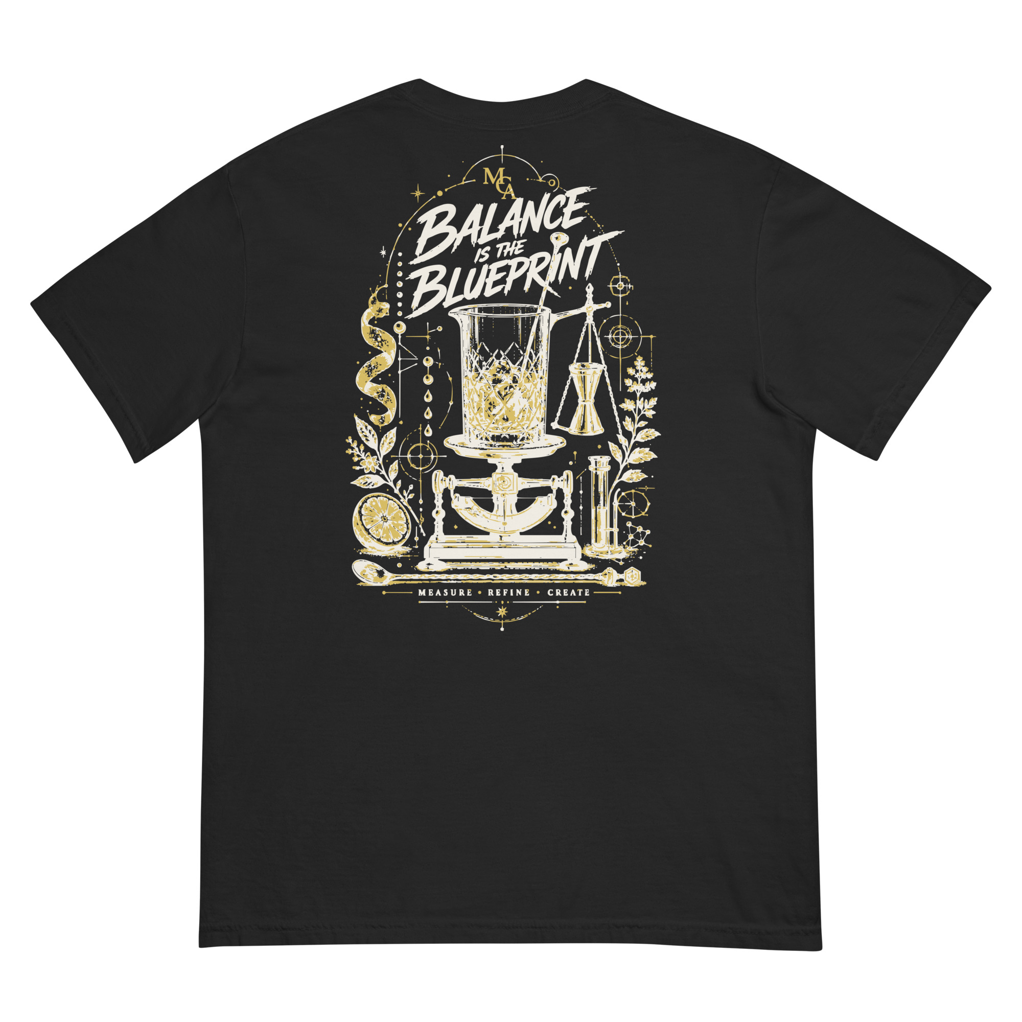 MCA — Balance Is the Blueprint — T-shirt lourd unisexe – Image 4