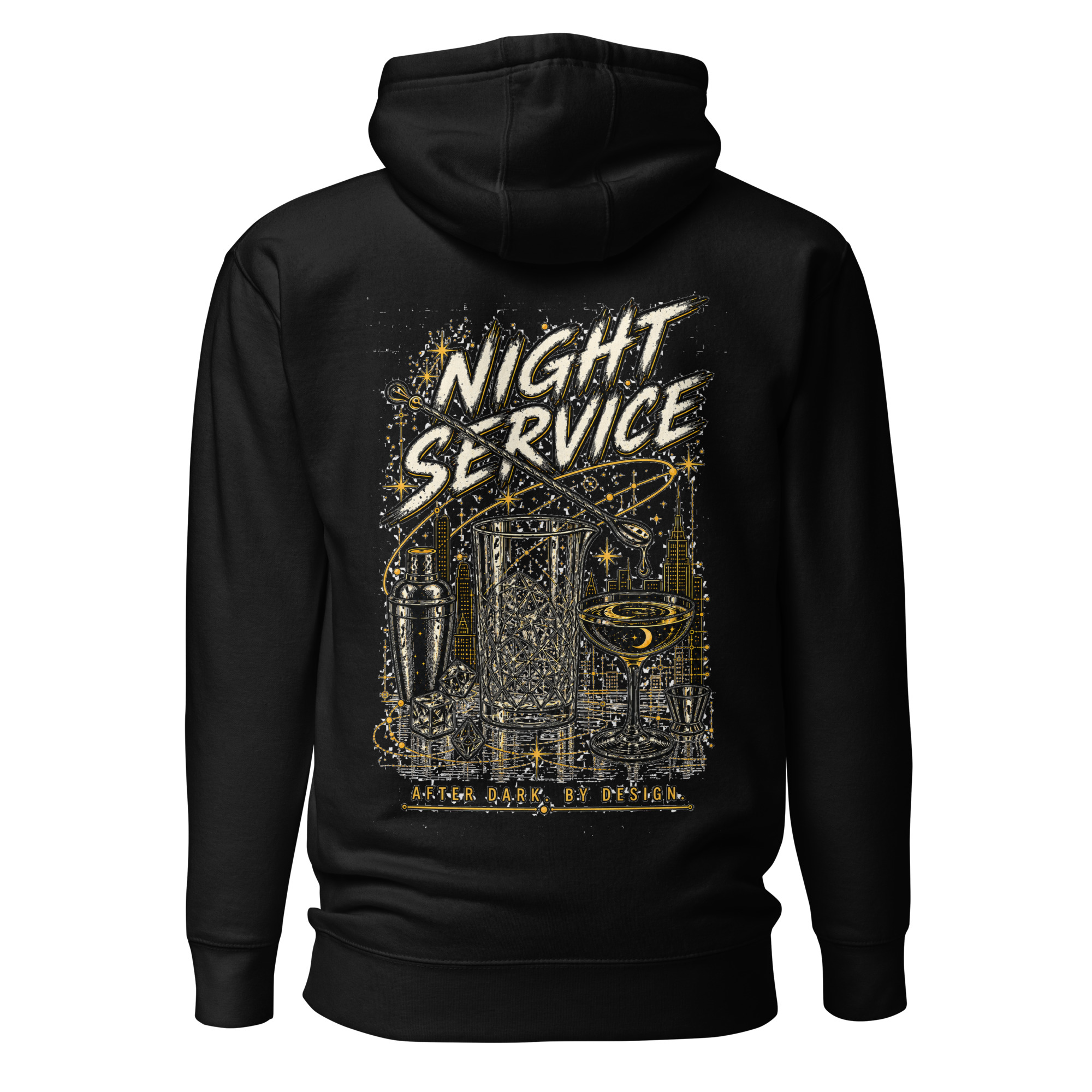 MCA — Night Service — Sweat à capuche premium unisexe